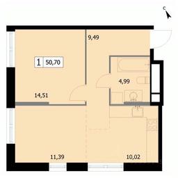 Apartment Sale, 50.7平方米 at SELF (Self), 3rd Grazhdanskaya Street, 35, Moscow, Russia #2 Apartment Sale, 50.7平方米 at SELF (Self), 3rd Grazhdanskaya Street, 35, Moscow, Russia #2