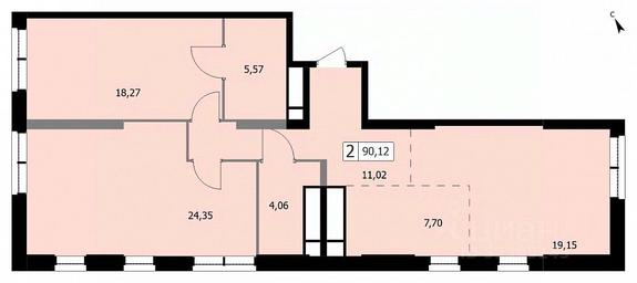 1-BD Apartment Sale, 90.2平方米 at SELF (Self), 3rd Grazhdanskaya Street, 35, Moscow, Russia #3 1-BD Apartment Sale, 90.2平方米 at SELF (Self), 3rd Grazhdanskaya Street, 35, Moscow, Russia #3