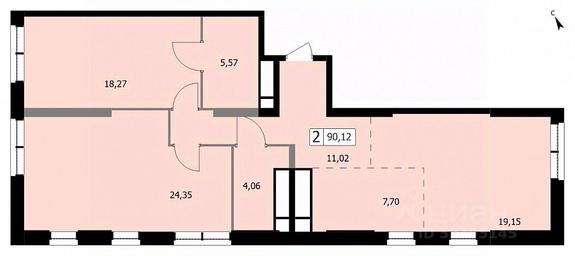 1-BD Apartment Sale, 90.2平方米 at SELF (Self), 3rd Grazhdanskaya Street, 35, Moscow, Russia #2 1-BD Apartment Sale, 90.2平方米 at SELF (Self), 3rd Grazhdanskaya Street, 35, Moscow, Russia #2