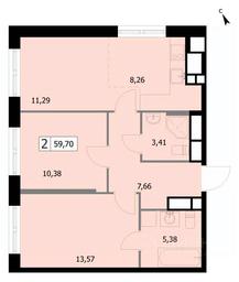 1-BD Apartment Sale, 59.7 sq. m. at SELF (Self), 3rd Grazhdanskaya Street, 35, Moscow, Russia #4
