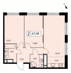 1-BD Apartment Sale, 67.4 sq. m. at SELF (Self), 3rd Grazhdanskaya Street, 35, Moscow, Russia #2 1-BD Apartment Sale, 67.4 sq. m. at SELF (Self), 3rd Grazhdanskaya Street, 35, Moscow, Russia #2