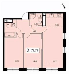 1-BD Apartment Sale, 72.6 sq. m. at SELF (Self), 3rd Grazhdanskaya Street, 35, Moscow, Russia #2 1-BD Apartment Sale, 72.6 sq. m. at SELF (Self), 3rd Grazhdanskaya Street, 35, Moscow, Russia #2