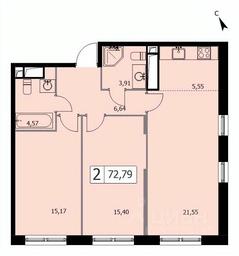 1-BD Apartment Sale, 72.6 sq. m. at SELF (Self), 3rd Grazhdanskaya Street, 35, Moscow, Russia #3 1-BD Apartment Sale, 72.6 sq. m. at SELF (Self), 3rd Grazhdanskaya Street, 35, Moscow, Russia #3