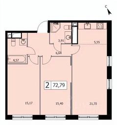 1-BD Apartment Sale, 72.7 sq. m. at SELF (Self), 3rd Grazhdanskaya Street, 35, Moscow, Russia #3 1-BD Apartment Sale, 72.7 sq. m. at SELF (Self), 3rd Grazhdanskaya Street, 35, Moscow, Russia #3
