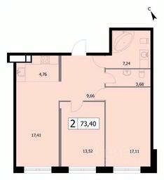 1-BD Apartment Sale, 73.4 sq. m. at SELF (Self), 3rd Grazhdanskaya Street, 35, Moscow, Russia #2 1-BD Apartment Sale, 73.4 sq. m. at SELF (Self), 3rd Grazhdanskaya Street, 35, Moscow, Russia #2