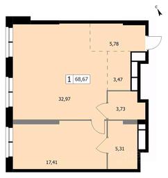 Apartment Sale, 68 sq. m. at SELF (Self), 3rd Grazhdanskaya Street, 35, Moscow, Russia #2