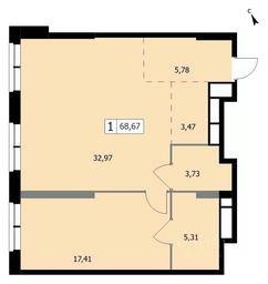 Apartment Sale, 68 sq. m. at SELF (Self), 3rd Grazhdanskaya Street, 35, Moscow, Russia #4