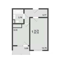 Apartment Sale, 35.6平方米 at Klever, Gorzhovitskaya ulitsa, Khotkovo, Sergiyevo-Posadskiy Urban District, Moscow Region, Russia #2