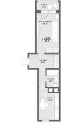 Apartment Sale, 42.8平方米 at Klever, Gorzhovitskaya ulitsa, Khotkovo, Sergiyevo-Posadskiy Urban District, Moscow Region, Russia #3 Apartment Sale, 42.8平方米 at Klever, Gorzhovitskaya ulitsa, Khotkovo, Sergiyevo-Posadskiy Urban District, Moscow Region, Russia #3