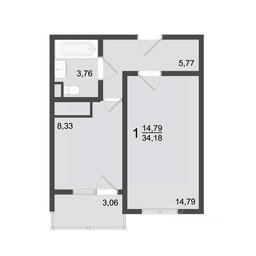 Apartment Sale, 35.7平方米 at Klever, Gorzhovitskaya ulitsa, Khotkovo, Sergiyevo-Posadskiy Urban District, Moscow Region, Russia #2 Apartment Sale, 35.7平方米 at Klever, Gorzhovitskaya ulitsa, Khotkovo, Sergiyevo-Posadskiy Urban District, Moscow Region, Russia #2