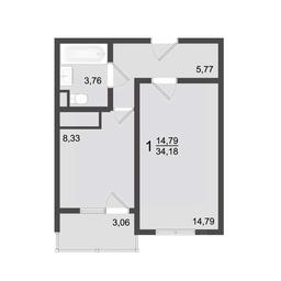 Apartment Sale, 35.6平方米 at Klever, Gorzhovitskaya ulitsa, Khotkovo, Sergiyevo-Posadskiy Urban District, Moscow Region, Russia #2 Apartment Sale, 35.6平方米 at Klever, Gorzhovitskaya ulitsa, Khotkovo, Sergiyevo-Posadskiy Urban District, Moscow Region, Russia #2