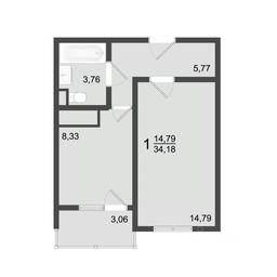 Apartment Sale, 35.6平方米 at Klever, Gorzhovitskaya ulitsa, Khotkovo, Sergiyevo-Posadskiy Urban District, Moscow Region, Russia #3 Apartment Sale, 35.6平方米 at Klever, Gorzhovitskaya ulitsa, Khotkovo, Sergiyevo-Posadskiy Urban District, Moscow Region, Russia #3