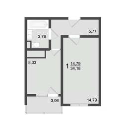 Apartment Sale, 35.9平方米 at Klever, Gorzhovitskaya ulitsa, Khotkovo, Sergiyevo-Posadskiy Urban District, Moscow Region, Russia #3 Apartment Sale, 35.9平方米 at Klever, Gorzhovitskaya ulitsa, Khotkovo, Sergiyevo-Posadskiy Urban District, Moscow Region, Russia #3