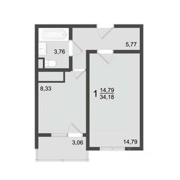 Apartment Sale, 35.5平方米 at Klever, Gorzhovitskaya ulitsa, Khotkovo, Sergiyevo-Posadskiy Urban District, Moscow Region, Russia #2 Apartment Sale, 35.5平方米 at Klever, Gorzhovitskaya ulitsa, Khotkovo, Sergiyevo-Posadskiy Urban District, Moscow Region, Russia #2