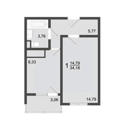 Apartment Sale, 35.6平方米 at Klever, Gorzhovitskaya ulitsa, Khotkovo, Sergiyevo-Posadskiy Urban District, Moscow Region, Russia #2 Apartment Sale, 35.6平方米 at Klever, Gorzhovitskaya ulitsa, Khotkovo, Sergiyevo-Posadskiy Urban District, Moscow Region, Russia #2