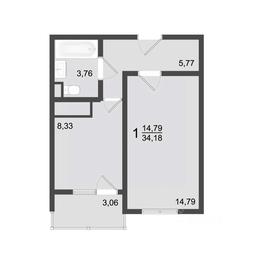 Apartment Sale, 35.6平方米 at Klever, Gorzhovitskaya ulitsa, Khotkovo, Sergiyevo-Posadskiy Urban District, Moscow Region, Russia #2 Apartment Sale, 35.6平方米 at Klever, Gorzhovitskaya ulitsa, Khotkovo, Sergiyevo-Posadskiy Urban District, Moscow Region, Russia #2