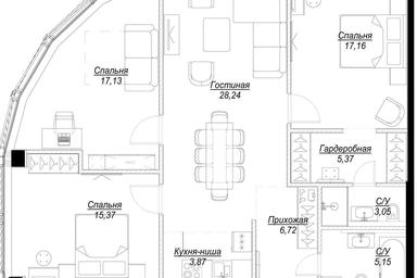 3-BD Apartment Sale, 102.06 sq. m. at Famous, Bagrationovsky Drive, 5к2, Moscow, Russia #2 3-BD Apartment Sale, 102.06 sq. m. at Famous, Bagrationovsky Drive, 5к2, Moscow, Russia #2