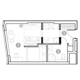 1-BD Apartment Sale, 28.57 sq. m. at UNO.Gorbunova, Gorbunova Street, 27, Moscow, Russia #3 1-BD Apartment Sale, 28.57 sq. m. at UNO.Gorbunova, Gorbunova Street, 27, Moscow, Russia #3