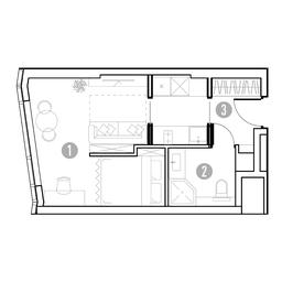 1-BD Apartment Sale, 28.57 sq. m. at UNO.Gorbunova, Gorbunova Street, 27, Moscow, Russia #2 1-BD Apartment Sale, 28.57 sq. m. at UNO.Gorbunova, Gorbunova Street, 27, Moscow, Russia #2