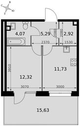 1-BD Apartment Sale, 51.96 sq. m. at Dvizhenie. Govorovo, Центральная улица, 47, деревня Говорово, поселение Московский, Москва, Россия #2 1-BD Apartment Sale, 51.96 sq. m. at Dvizhenie. Govorovo, Центральная улица, 47, деревня Говорово, поселение Московский, Москва, Россия #2