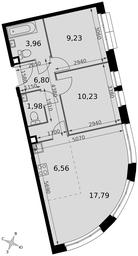 3-BD Apartment Sale, 56.55 sq. m. at Dvizhenie. Govorovo, Центральная улица, 47, деревня Говорово, поселение Московский, Москва, Россия #4