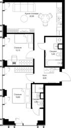2-BD Apartment Sale, 66平方米 at VEER, Vereyskaya Street, Moscow, Russia #3 2-BD Apartment Sale, 66平方米 at VEER, Vereyskaya Street, Moscow, Russia #3