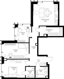 3-BD Apartment Sale, 89.4 sq. m. at VEER, Vereyskaya Street, Moscow, Russia #3 3-BD Apartment Sale, 89.4 sq. m. at VEER, Vereyskaya Street, Moscow, Russia #3