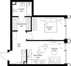 1-BD Apartment Sale, 45.6 sq. m. at SET, Vereyskaya Street, Moscow, Russia #2