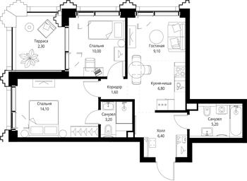 Продажа 2-комн. квартиры, 58,7 м² в ЖК «SET (Сет)», Верейская улица, Москва, Россия #2 Продажа 2-комн. квартиры, 58,7 м² в ЖК «SET (Сет)», Верейская улица, Москва, Россия #2