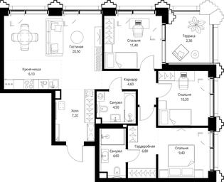 3-BD Apartment Sale, 87.6 sq. m. at SET, Vereyskaya Street, Moscow, Russia #3 3-BD Apartment Sale, 87.6 sq. m. at SET, Vereyskaya Street, Moscow, Russia #3