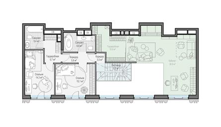3-BD Apartment Sale, 126.9 sq. m. at Tishinskiy bulvar, Gruzinsky Val Street, 10, Moscow, Russia #3