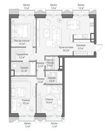 2-BD Apartment Sale, 114.1 sq. m. at Tishinskiy bulvar, Gruzinsky Val Street, 10, Moscow, Russia #2 2-BD Apartment Sale, 114.1 sq. m. at Tishinskiy bulvar, Gruzinsky Val Street, 10, Moscow, Russia #2