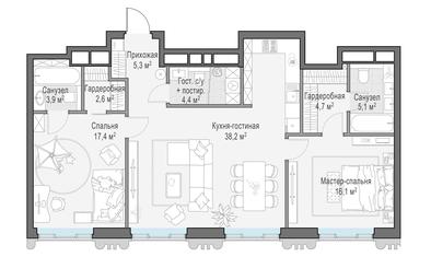 2-BD Apartment Sale, 97平方米 at Tishinskiy bulvar, Gruzinsky Val Street, 10, Moscow, Russia #3 2-BD Apartment Sale, 97平方米 at Tishinskiy bulvar, Gruzinsky Val Street, 10, Moscow, Russia #3