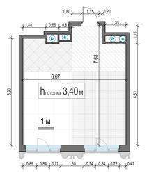 1-BD Apartment Sale, 44.9平方米 at Tishinskiy bulvar, Gruzinsky Val Street, 10, Moscow, Russia #3