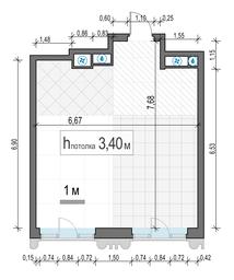 1-BD Apartment Sale, 44.9 sq. m. at Tishinskiy bulvar, Gruzinsky Val Street, 10, Moscow, Russia #3