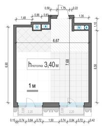 1-BD Apartment Sale, 45.7 sq. m. at Tishinskiy bulvar, Gruzinsky Val Street, 10, Moscow, Russia #3