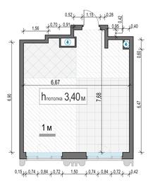 1-BD Apartment Sale, 45.6 sq. m. at Tishinskiy bulvar, Gruzinsky Val Street, 10, Moscow, Russia #4
