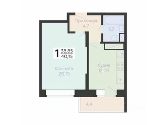 Apartment Sale, 40.15 sq. m. at Art-kvartal Onegin, Sadovaya Street, 3к1, Krasnaya Gorka Microdistrict, Podolsk, Moscow Region, Russia #2 Apartment Sale, 40.15 sq. m. at Art-kvartal Onegin, Sadovaya Street, 3к1, Krasnaya Gorka Microdistrict, Podolsk, Moscow Region, Russia #2