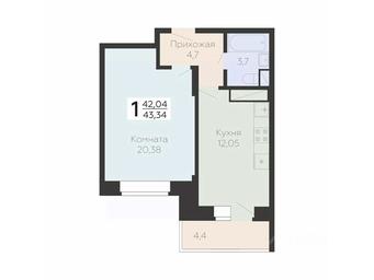 Apartment Sale, 43.34 sq. m. at Art-kvartal Onegin, Sadovaya Street, 3к1, Krasnaya Gorka Microdistrict, Podolsk, Moscow Region, Russia #2 Apartment Sale, 43.34 sq. m. at Art-kvartal Onegin, Sadovaya Street, 3к1, Krasnaya Gorka Microdistrict, Podolsk, Moscow Region, Russia #2
