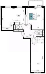 1-BD Apartment Sale, 80.5平方米 at Mikrorayon 6 6A, 6A mikrorayon, Odintsovo, Moscow Region, Russia #3 1-BD Apartment Sale, 80.5平方米 at Mikrorayon 6 6A, 6A mikrorayon, Odintsovo, Moscow Region, Russia #3