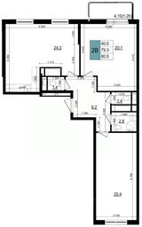 1-BD Apartment Sale, 80.5 sq. m. at Mikrorayon 6 6A, 6A mikrorayon, Odintsovo, Moscow Region, Russia #3 1-BD Apartment Sale, 80.5 sq. m. at Mikrorayon 6 6A, 6A mikrorayon, Odintsovo, Moscow Region, Russia #3