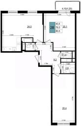 1-BD Apartment Sale, 80.5 sq. m. at Mikrorayon 6 6A, 6A mikrorayon, Odintsovo, Moscow Region, Russia #3 1-BD Apartment Sale, 80.5 sq. m. at Mikrorayon 6 6A, 6A mikrorayon, Odintsovo, Moscow Region, Russia #3