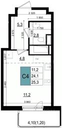 Apartment Sale, 25.3 sq. m. at Mikrorayon 6 6A, 6A mikrorayon, Odintsovo, Moscow Region, Russia #3