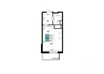 Apartment Sale, 28.1平方米 at Mikrorayon 6 6A, 6A mikrorayon, Odintsovo, Moscow Region, Russia #2 Apartment Sale, 28.1平方米 at Mikrorayon 6 6A, 6A mikrorayon, Odintsovo, Moscow Region, Russia #2
