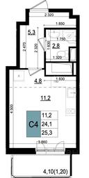 Apartment Sale, 25.3 sq. m. at Mikrorayon 6 6A, 6A mikrorayon, Odintsovo, Moscow Region, Russia #4