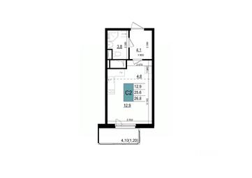 Apartment Sale, 26.8 sq. m. at Mikrorayon 6 6A, 6A mikrorayon, Odintsovo, Moscow Region, Russia #2