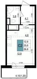 Apartment Sale, 26.8 sq. m. at Mikrorayon 6 6A, 6A mikrorayon, Odintsovo, Moscow Region, Russia #3