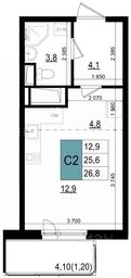 Apartment Sale, 26.8 sq. m. at Mikrorayon 6 6A, 6A mikrorayon, Odintsovo, Moscow Region, Russia #3