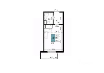 Apartment Sale, 26.8 sq. m. at Mikrorayon 6 6A, 6A mikrorayon, Odintsovo, Moscow Region, Russia #2