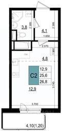 Apartment Sale, 26.8 sq. m. at Mikrorayon 6 6A, 6A mikrorayon, Odintsovo, Moscow Region, Russia #3 Apartment Sale, 26.8 sq. m. at Mikrorayon 6 6A, 6A mikrorayon, Odintsovo, Moscow Region, Russia #3
